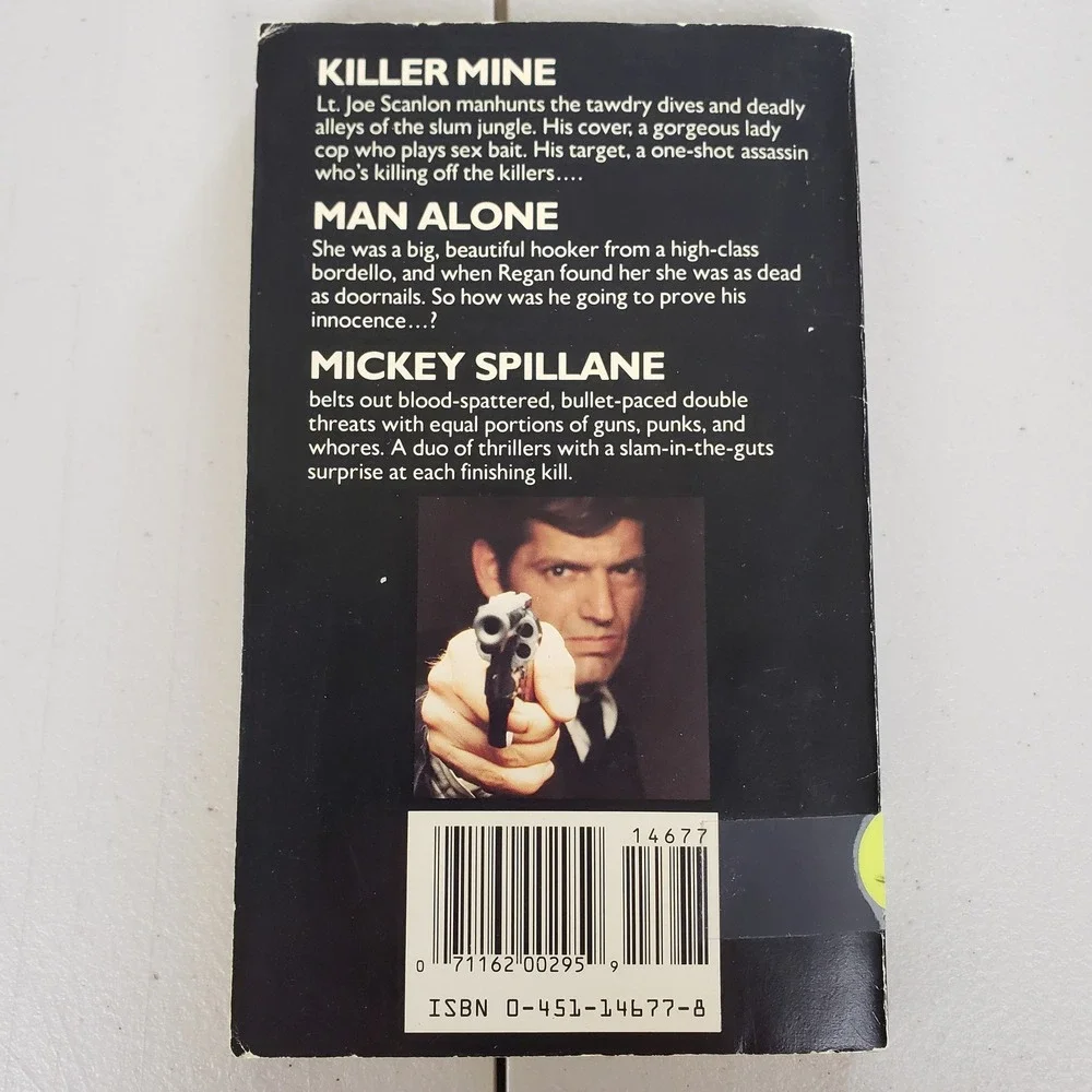 Mickey Spillane Killer Mine Man Alone Vintage Signet Paperback 1968 First Print